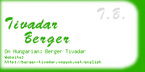 tivadar berger business card